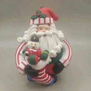 Traditions collectible Glass Character Ornament Santa With Toy Bag Nutcracker